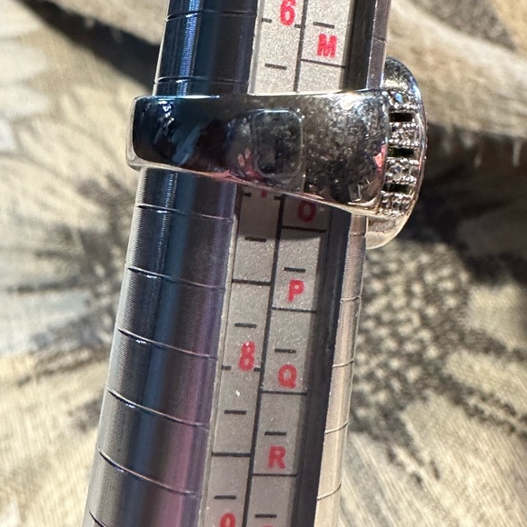 ESPO 925 Sterling Silver CZ Tiger Eye ring - size 7 - Picture 4 of 11